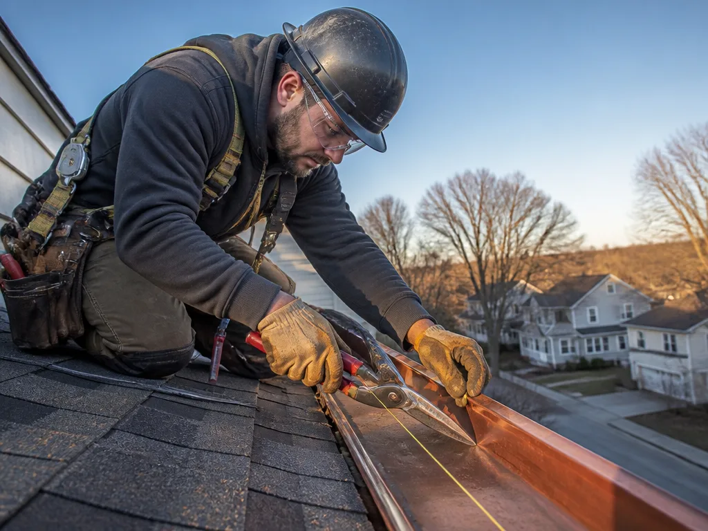 Copper Gutter Installation