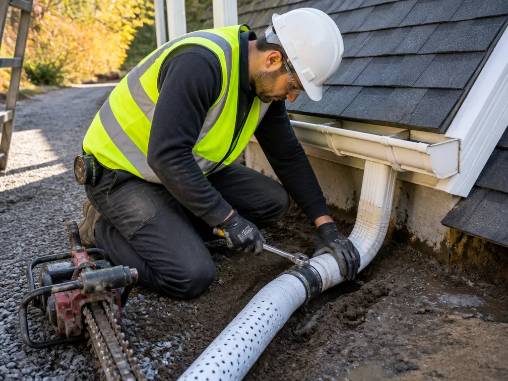 French Drain Tie-In
