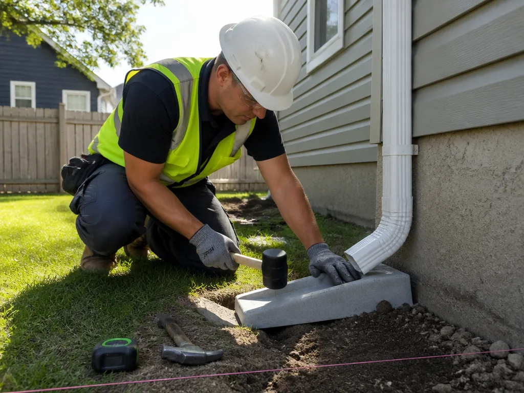 Splash Block Installation
